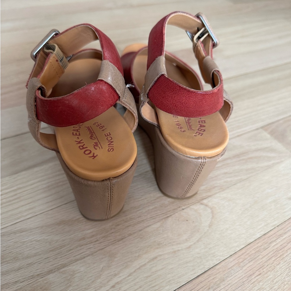 Kork-Ease sandals red leather. So comfortable! So much life left - Picture 3 of 8